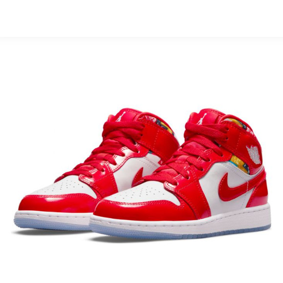 Air Jordan 1 Mid SE Chile Red White-Pollen DC729-600 Men\'s Sneakers Size 14 NEW main image 4